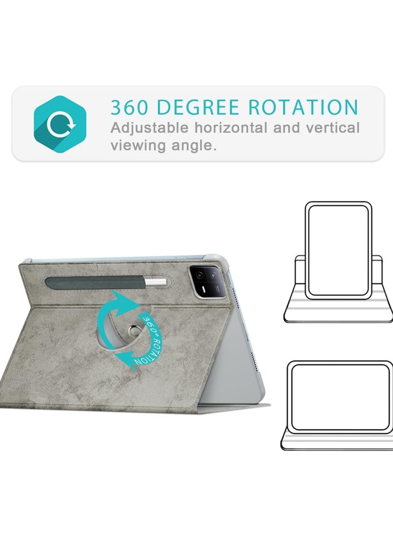 عام حافظة قابلة للتدوير بزاوية 360 درجة لجهاز Xiaomi Mi Tablet 6/6 Pro مع حامل قلم خارجي وغطاء للوقوف بزوايا متعددة - Image 5