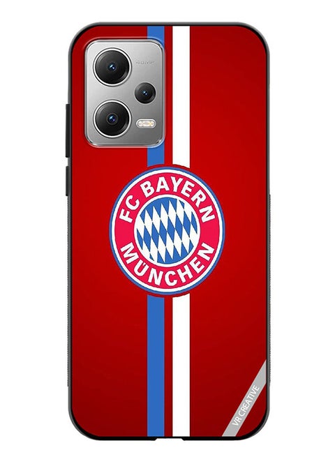 Protective Case Cover For Xiaomi Redmi Note 12 Fc Bayern Munchen Logo Red Design Multicolour