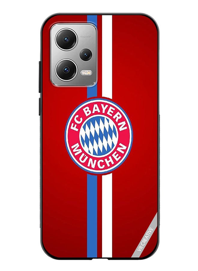 Protective Case Cover For Xiaomi Redmi Note 12 Fc Bayern Munchen Logo Red Design Multicolour
