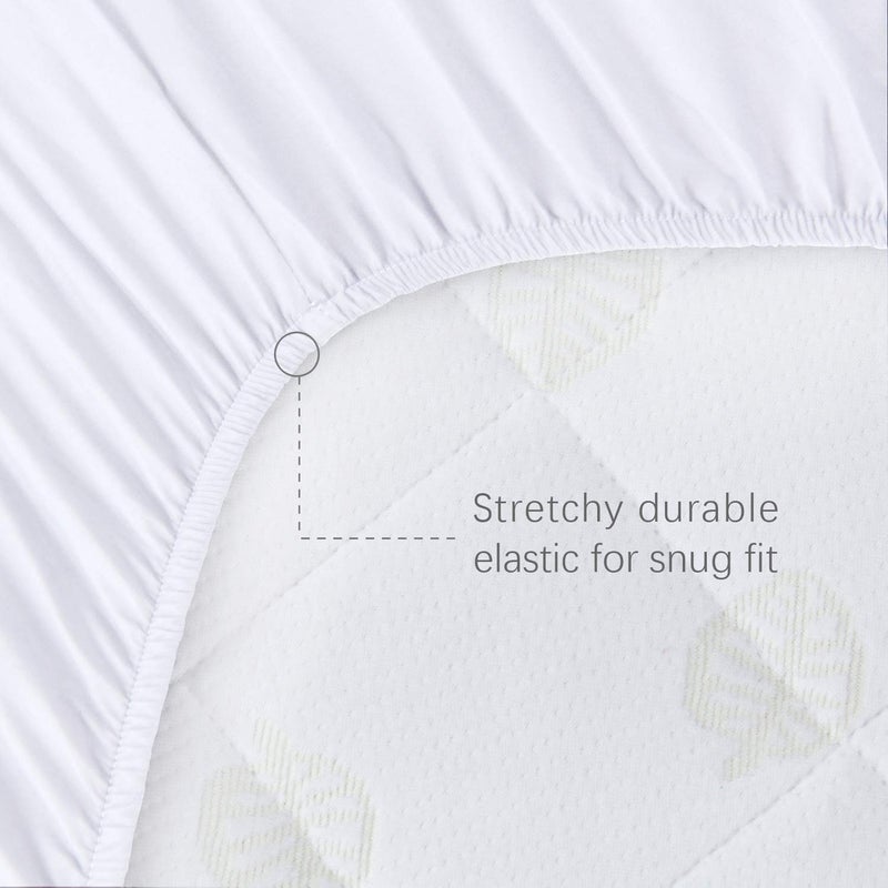 Biloban Waterproof Bassinet Mattress Pad Cover Compatible with ANGELBLISS Baby Bassinet, 2 Pack, Ultra Soft Surface, Breathable and Easy Care - Image 4