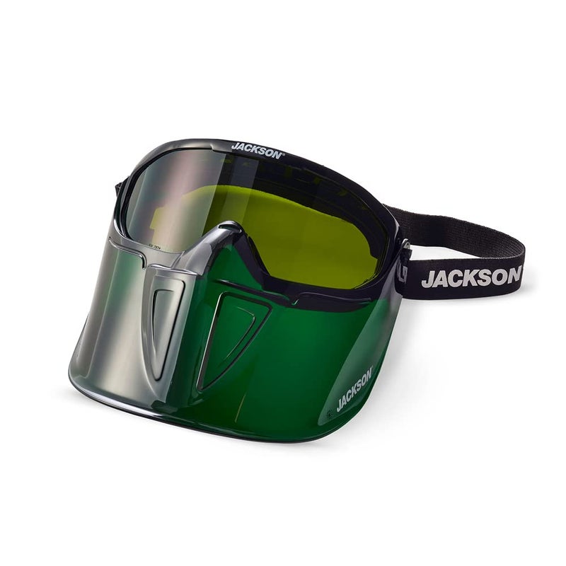 Jackson Safety نظارات جاكسون سيفتي GPL500 الواقية مع درع وجه قابل للرفع/فك - نظارات حماية للعيون فوق النظارات للرجال والنساء - مضادة للضباب، ANSI Z87.1 (متاحة بعدة ألوان)  - Image 1