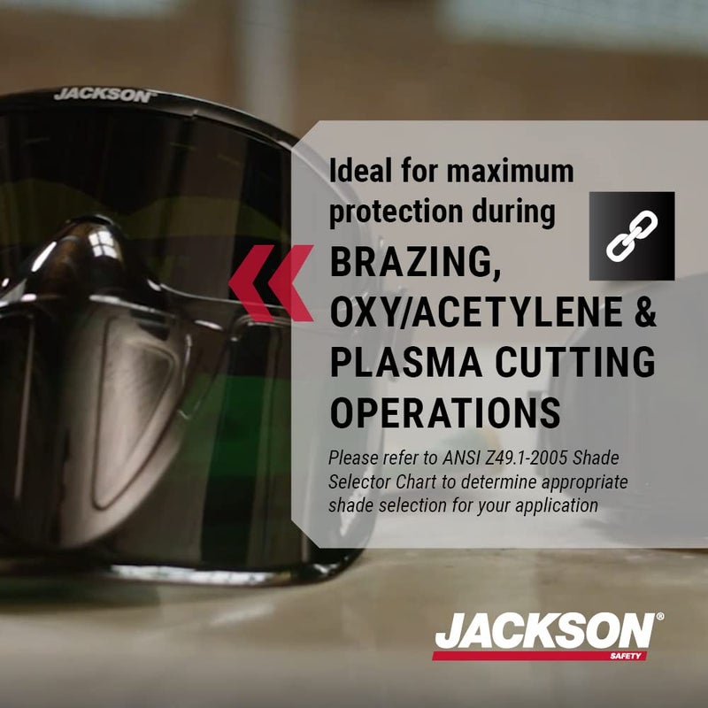 Jackson Safety نظارات جاكسون سيفتي GPL500 الواقية مع درع وجه قابل للرفع/فك - نظارات حماية للعيون فوق النظارات للرجال والنساء - مضادة للضباب، ANSI Z87.1 (متاحة بعدة ألوان)  - Image 5