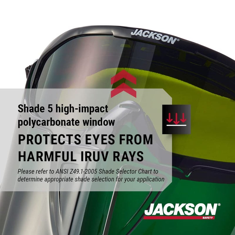 Jackson Safety نظارات جاكسون سيفتي GPL500 الواقية مع درع وجه قابل للرفع/فك - نظارات حماية للعيون فوق النظارات للرجال والنساء - مضادة للضباب، ANSI Z87.1 (متاحة بعدة ألوان)  - Image 4