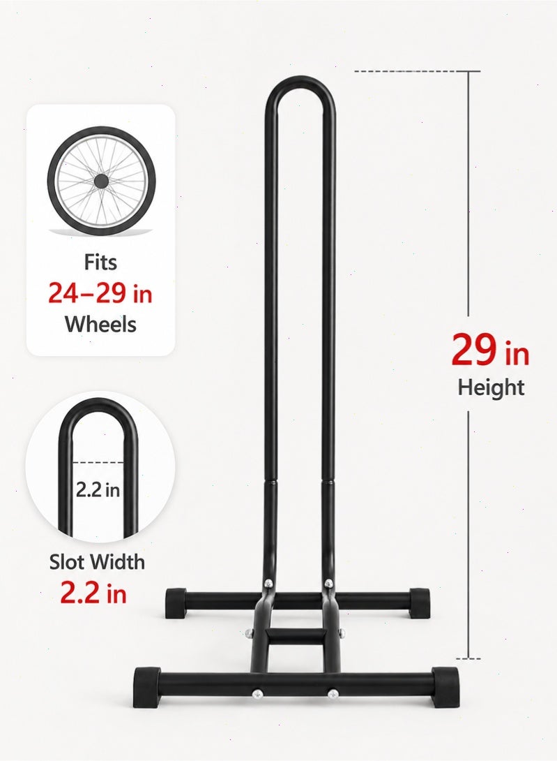 Topyich Detachable Freestanding Bike Floor Stand, Non-Slip Bicycle Parking Rack for 24-29 Inch Mountain & Road Bikes, Indoor Garage Space Saving Storage Holder - Image 2