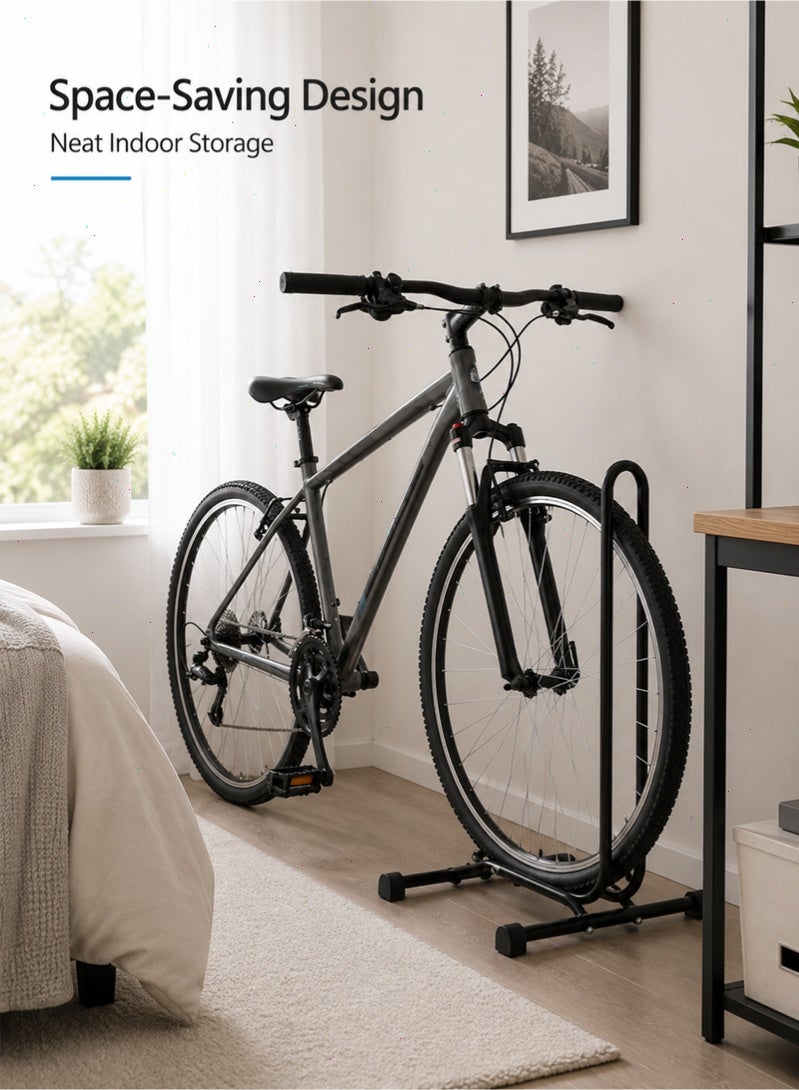 Topyich Detachable Freestanding Bike Floor Stand, Non-Slip Bicycle Parking Rack for 24-29 Inch Mountain & Road Bikes, Indoor Garage Space Saving Storage Holder - Image 5
