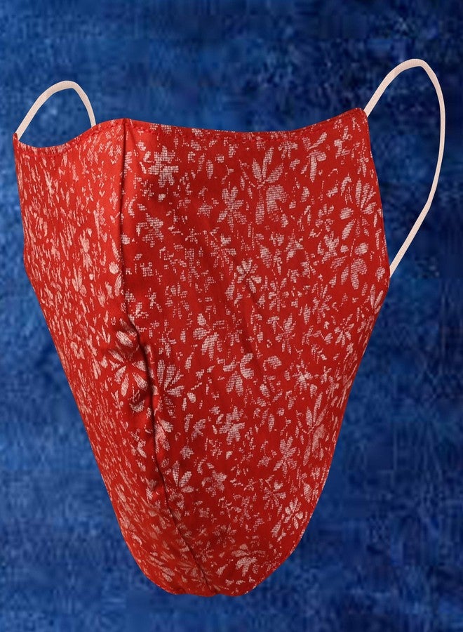 Touchstone 3 layer cotton face mask reusable washable (Pack of 3). Red Blue Grey Black - Image 5