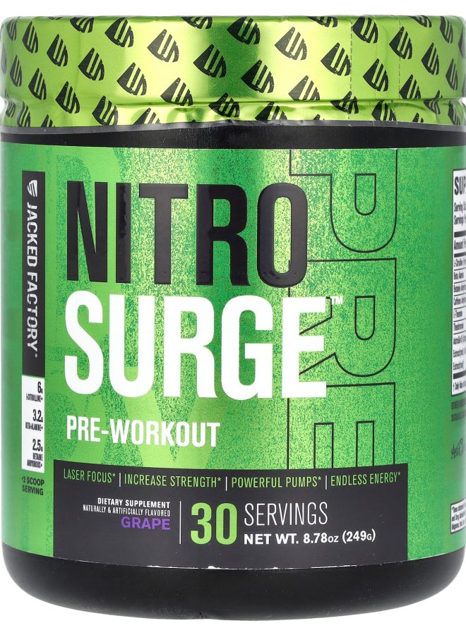 Jacked Factory Nitro Surge PreWorkout Grape 8.78 oz (249 g)