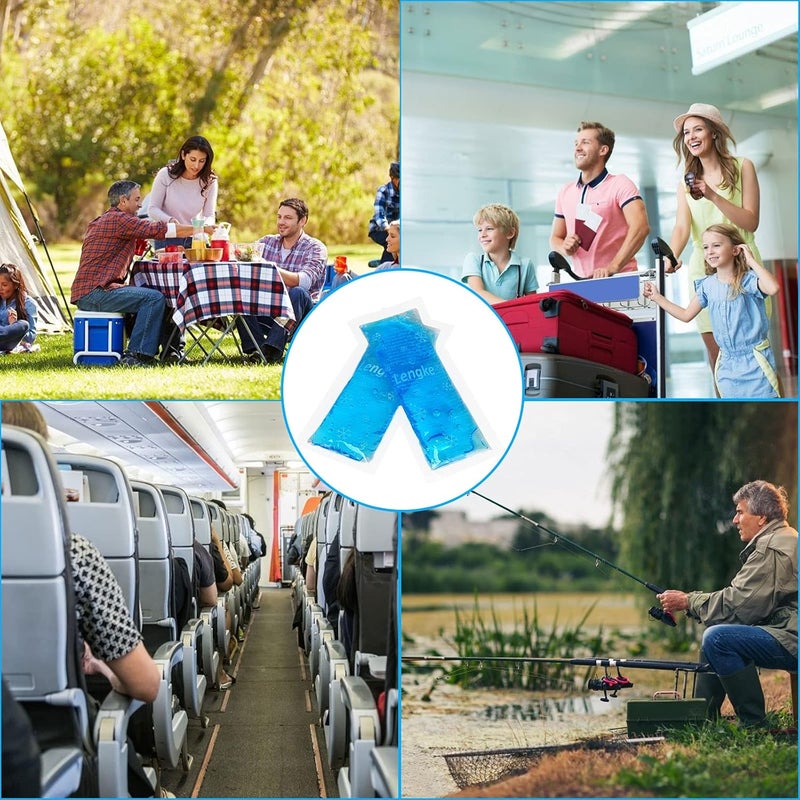 YOUSHARES حزم الثلج YOUSHARES قابلة لإعادة الاستخدام حزم الفريزر حزمة هلام ساخنة أو باردة فورية مناسبة لحقيبة تخزين الأنسولين 2 حزم ثلج معتمدة من TSA - Image 5