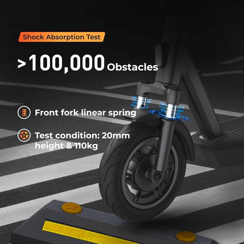 Yadea KS6 PRO Electric Kick Scooter – Foldable E-Scooter for Adults – 800W Motor – Dual Suspension – 48V 15.6Ah Battery – Up to 55km Range – Grey/Black - Image 5