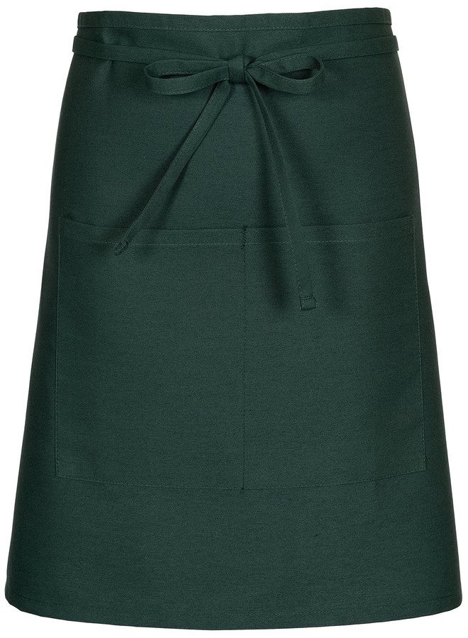 Fame F28 Two Pocket Half Bistro Apron - Hunter Green (WFA18640HG)