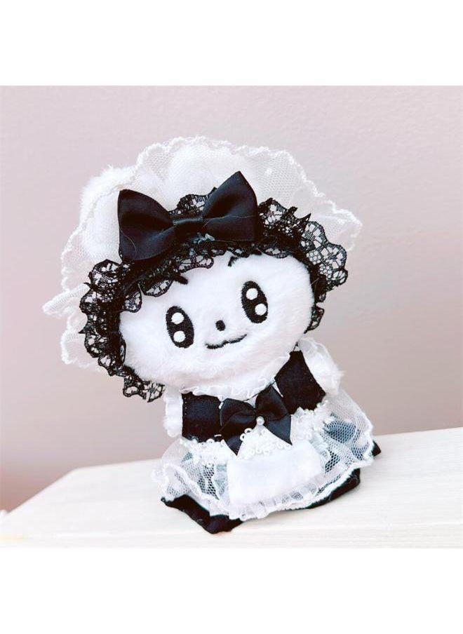 Generic - Only Clothes] Cotton Doll 10cm Baby Clothes Cloak Clothes Skirt Jumpsuit Climbing Clothes Year Suit-Specifications:10cm-Color:10cm Pink Love Letter Overalls - Image 1