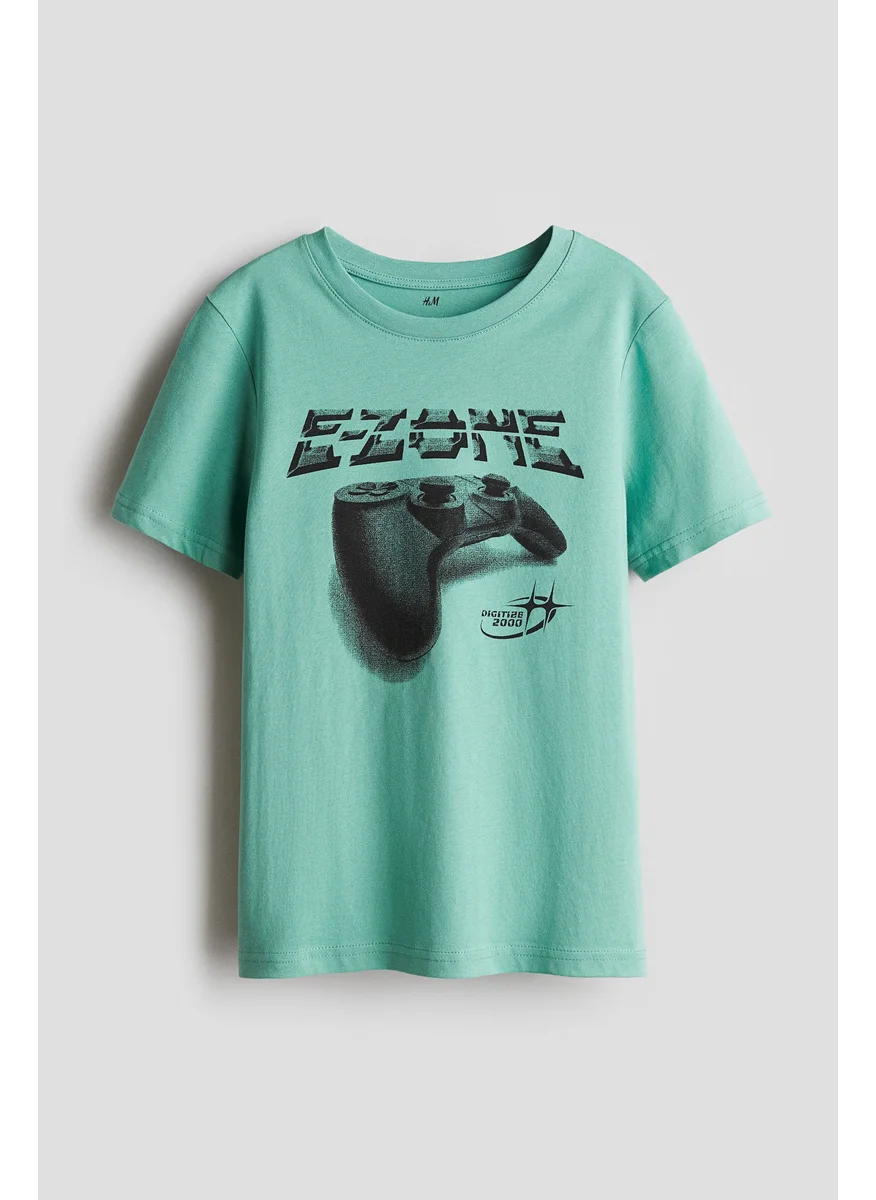 اتش اند ام Printed Cotton T-Shirt