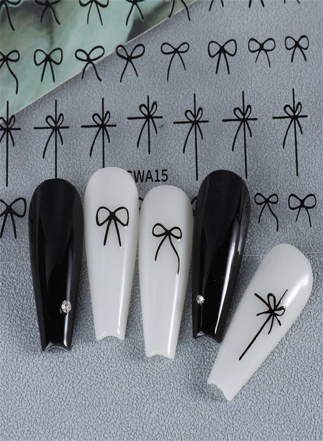 TailaiMei Bow Nail Stickers, 3D Design Self-Adhesive Nail Art Decals for DIY Nail Decorations (507) - Image 2