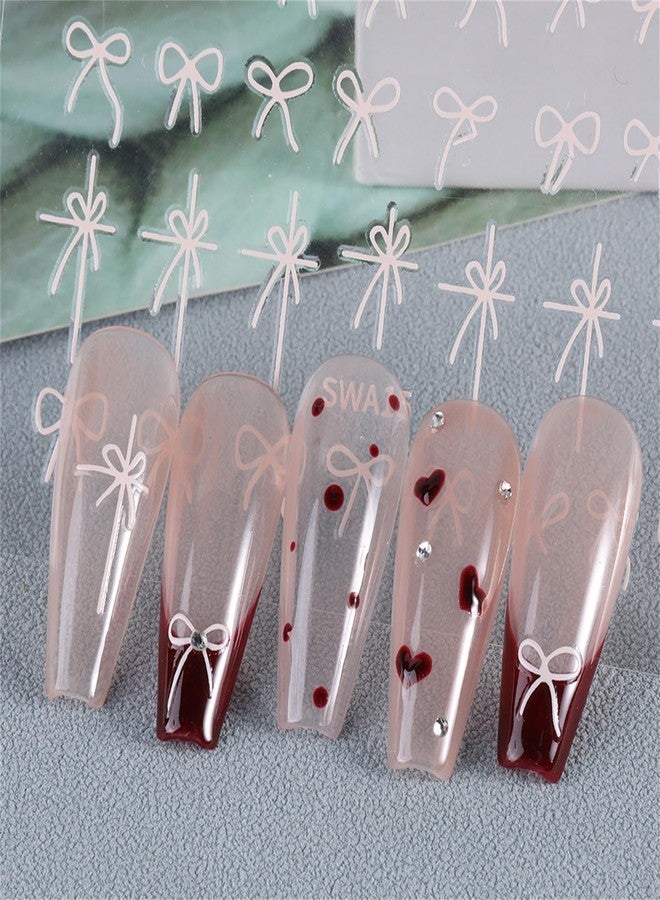 TailaiMei Bow Nail Stickers, 3D Design Self-Adhesive Nail Art Decals for DIY Nail Decorations (507) - Image 4