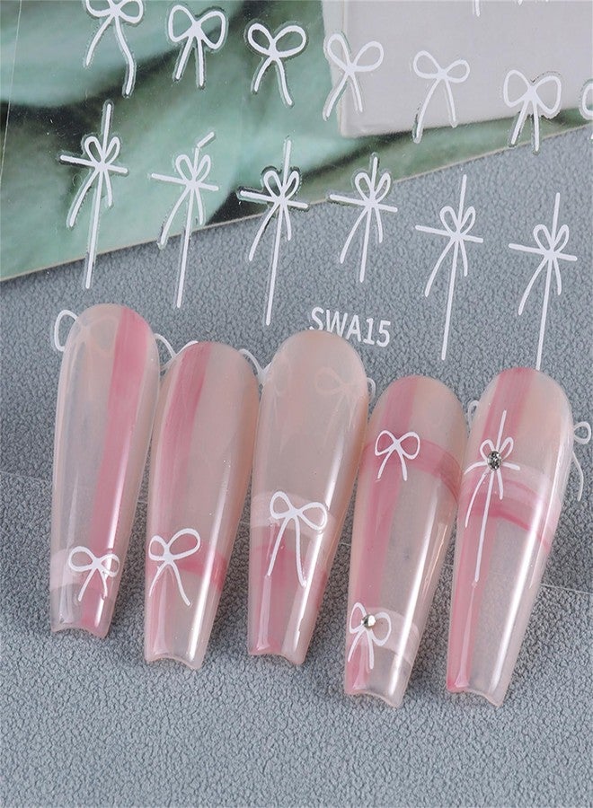 TailaiMei Bow Nail Stickers, 3D Design Self-Adhesive Nail Art Decals for DIY Nail Decorations (507) - Image 3