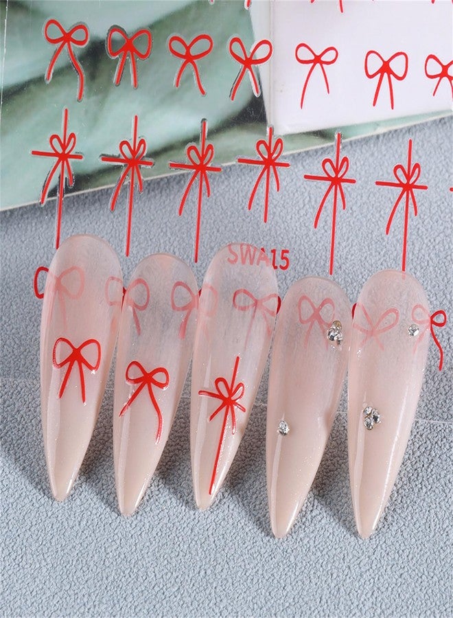 TailaiMei Bow Nail Stickers, 3D Design Self-Adhesive Nail Art Decals for DIY Nail Decorations (507) - Image 5