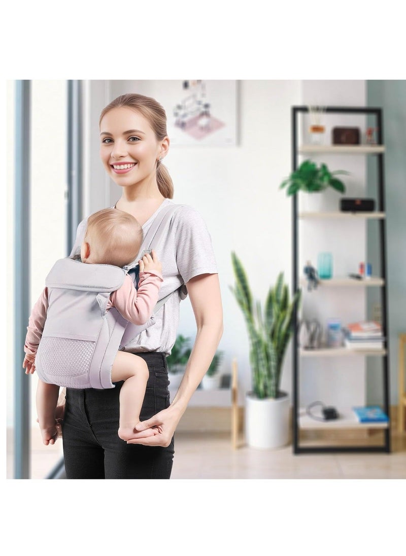 Generic - Baby Carrier Newborn to Toddler, Cozy Baby Wrap Carrier(7-30lbs), Easily Adjustable Toddler Carrier, Lightweight Baby Holder Carrier, Baby Sling Carrier, All Positions Baby Chest Carrier, Grey - Image 1