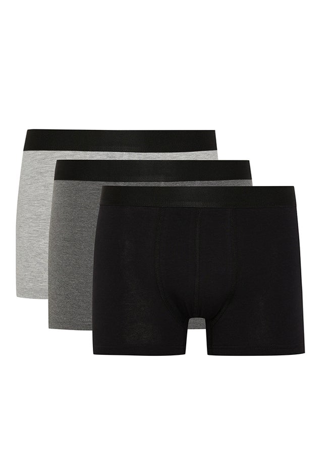 DeFacto Man Regular Fit  Underwear Knitted Boxer - 3 Pieces  - Image 1