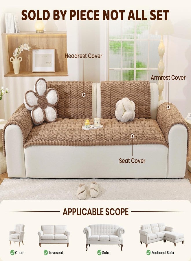Royhom Couch Cover for Dogs Washable, Fuzzy Pet Couch Covers for 2 Cushion Sofa, Thick Soft Couch Protector Pet Friendly, Dog Mat for Couches and Sofas (Brown, 27.6 x 59 Inch) - Image 2