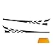 UHANBUT 2PCS 78 Car Body Door Side Waistline Sticker Decals Sports Racing Stripe Decals Waterproof Vinyl Stripe Sticker Decoration for Car SUV Truck Black - Image 2