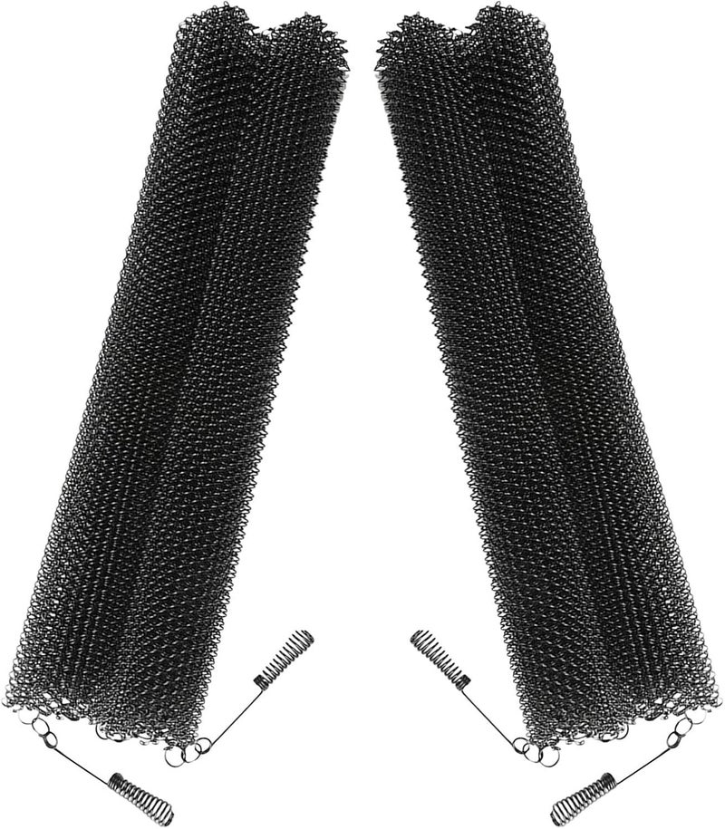 Luxshiny 2pcs Fireplace Mesh Screen Curtain 24x22 Inch Decorative Hanging Fireplace Curtain Guard Mesh Panels Heat Barrier for Wood Stove Safety - Image 1