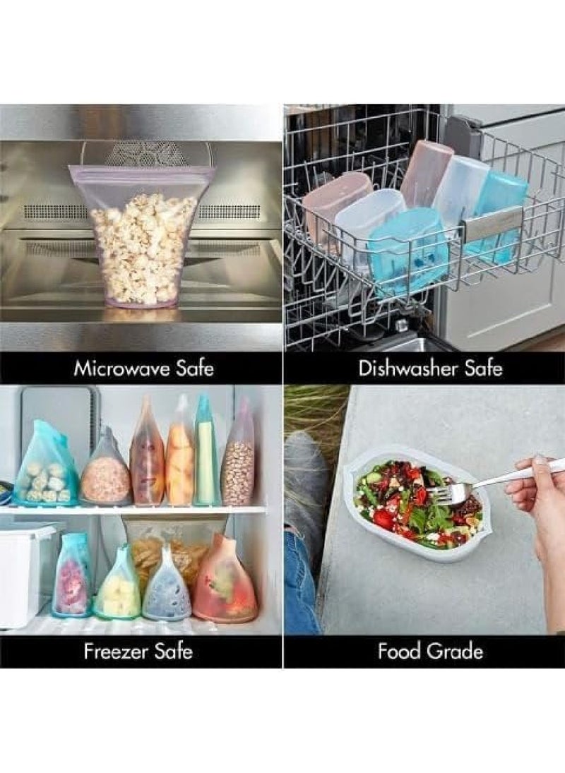 Zip Top Zip Top 16oz Reusable Silicon Food Storage Small Bag Dish Peach  - Image 1
