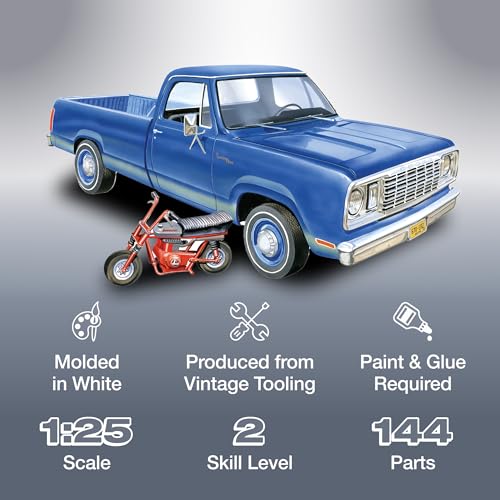 MPC 1978 Dodge D100 Custom Pickup 125 Scale Model Kit - Image 5