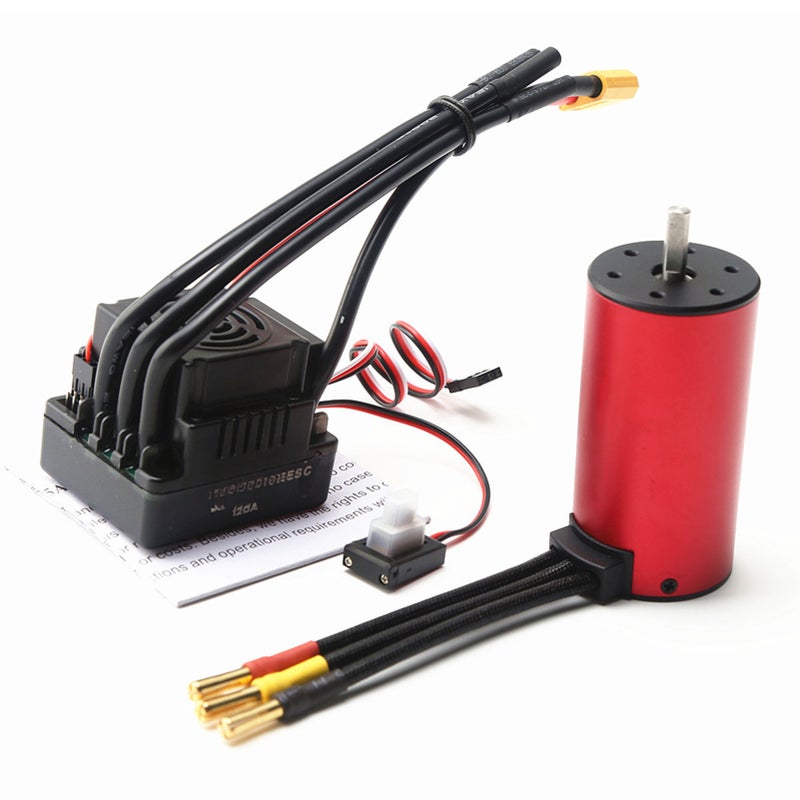 S3670 2650KV Brushless Motor Sensorless Waterproof Motor and 120A Brushless ESC XT60 Plug Replacement for HSP HPI Traxxas 1/8 RC Car Truck - Image 1