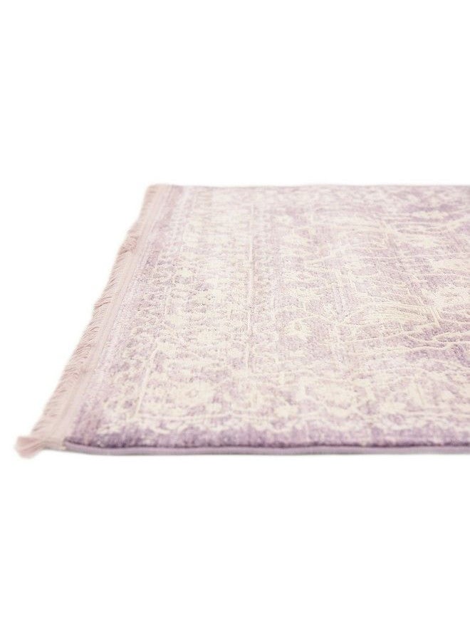 Traditional Classic Intricate Design With Distressed Vintage Detail Area Rug 3 Ft 3 In X 5 Ft 3 In Purple Ivory - pzsku/Z8FC2AE9FE5184D19082FZ/45/_/1693486547/c2eb98d7-ecd1-4de2-bca5-2448166052e4