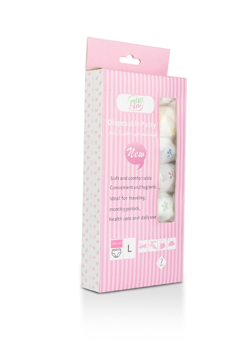Pure Life Disposable Panty L – Soft, Comfortable, and Secure Disposable Underwear for Women - Image 1