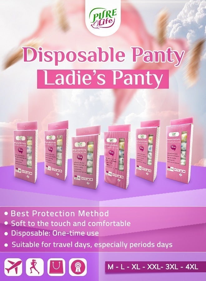Pure Life Disposable Panty L – Soft, Comfortable, and Secure Disposable Underwear for Women - Image 3
