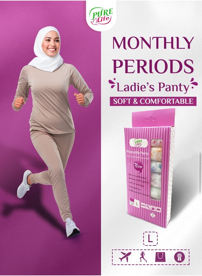 purelife Pure Life Disposable Panty L – Soft, Comfortable, and Secure Disposable Underwear for Women  - Image 3