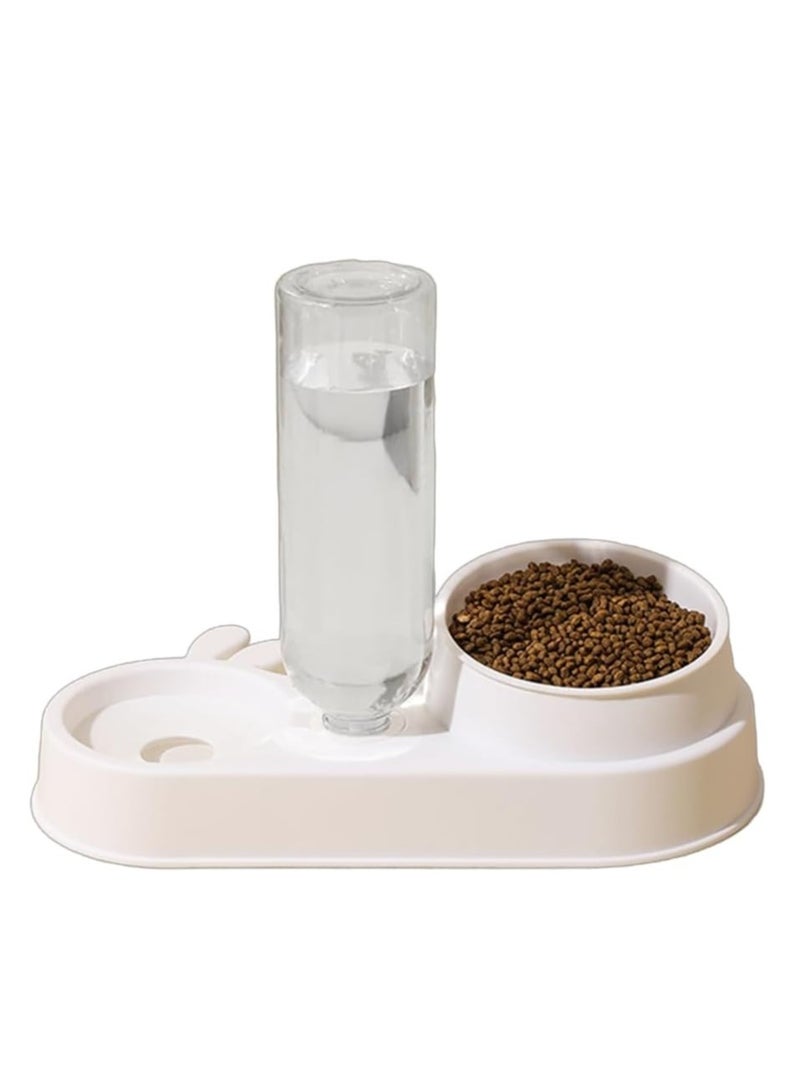 Generic Automatic Cats Food Bowl 2 in 1 Pet Food Feeders with Automatic Water Bottle Bowl Double Bowl - Image 1
