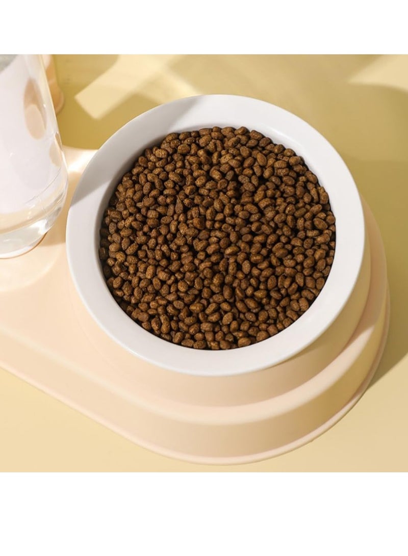 Generic Automatic Cats Food Bowl 2 in 1 Pet Food Feeders with Automatic Water Bottle Bowl Double Bowl - Image 3