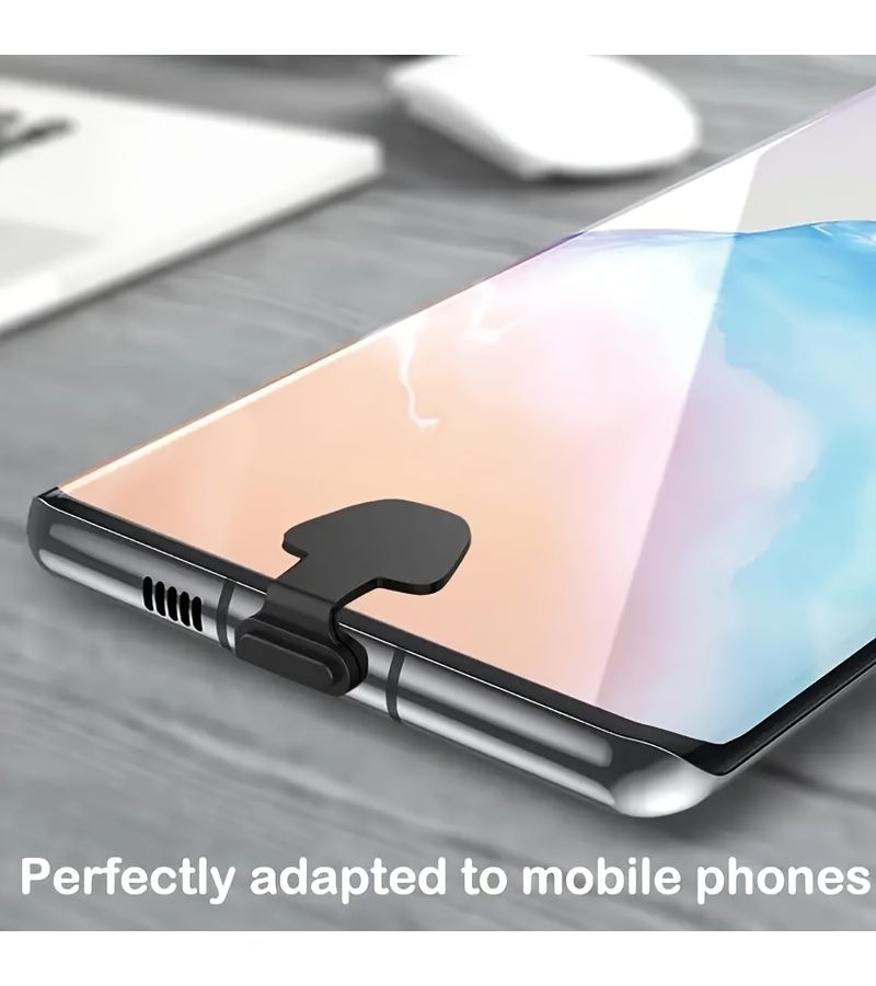 8 قطع غطاء حماية أغطية منفذ USB-C باللون الأسود من السيليكون للهواتف الذكية والأجهزة اللوحية وأجهزة الكمبيوتر المحمولة - Image 4