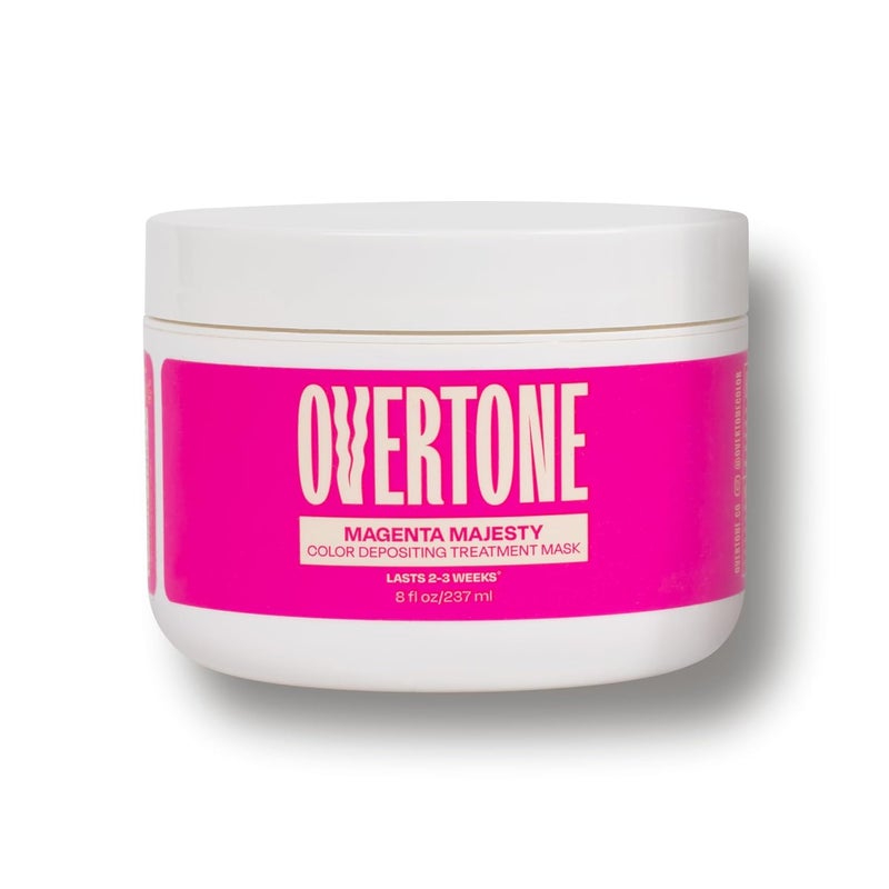 OVERTONE Color Depositing Conditioner - 8 oz Semi Permanent Hair Color with Shea Butter & Coconut Oil - Vegan, Cruelty-Free - Extreme Magenta - Image 3