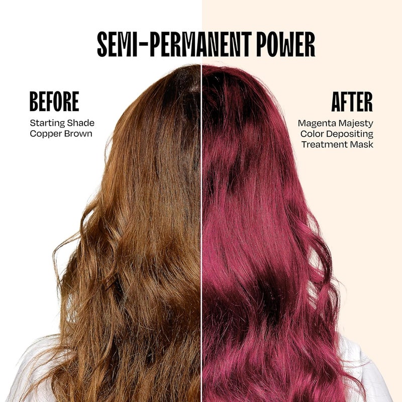 OVERTONE Color Depositing Conditioner - 8 oz Semi Permanent Hair Color with Shea Butter & Coconut Oil - Vegan, Cruelty-Free - Extreme Magenta - Image 5