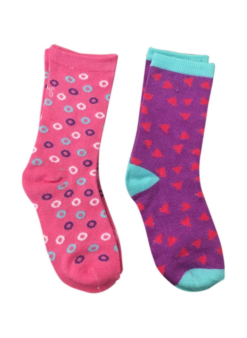 Shopkins Shopkins Bamboo Cotton Sock - Printed (Pack Of 2) - Lavender/Pink 5-8Y  - Image 3