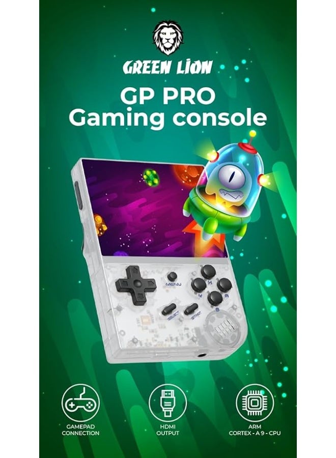 GREEN LION GP PRO Gaming 17 consoles in 1 with More Than 5400 Games and 10Hrs Standby / Gaming Console for Kids & Adults / Old Games - transparent - Image 4