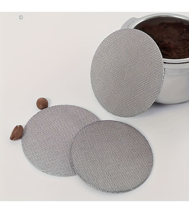 1pc Reusable 316 Stainless Steel Coffee Puck Filter 53mm 150 Micron Fine Mesh Screen For Espresso Coffee Home Kitchen Restaurant - Image 1