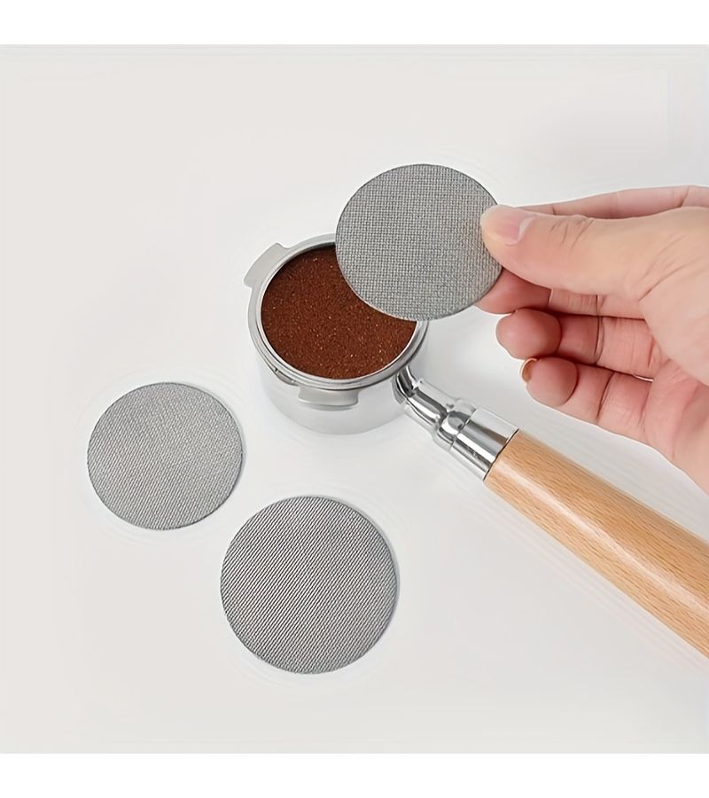 1pc Reusable 316 Stainless Steel Coffee Puck Filter 53mm 150 Micron Fine Mesh Screen For Espresso Coffee Home Kitchen Restaurant - Image 2