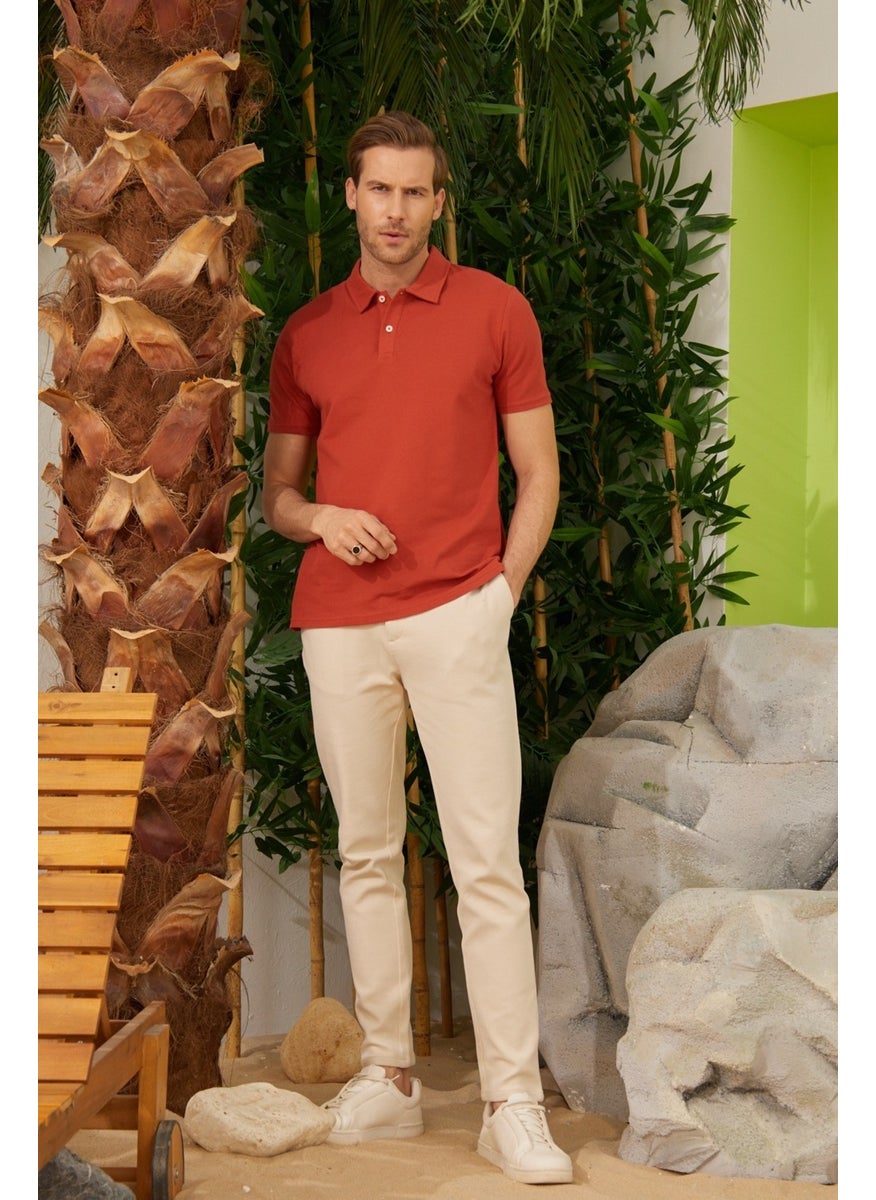 Odelon Men's Basic Polo Neck T-Shirt (Regular Fit) Tile  - Image 3