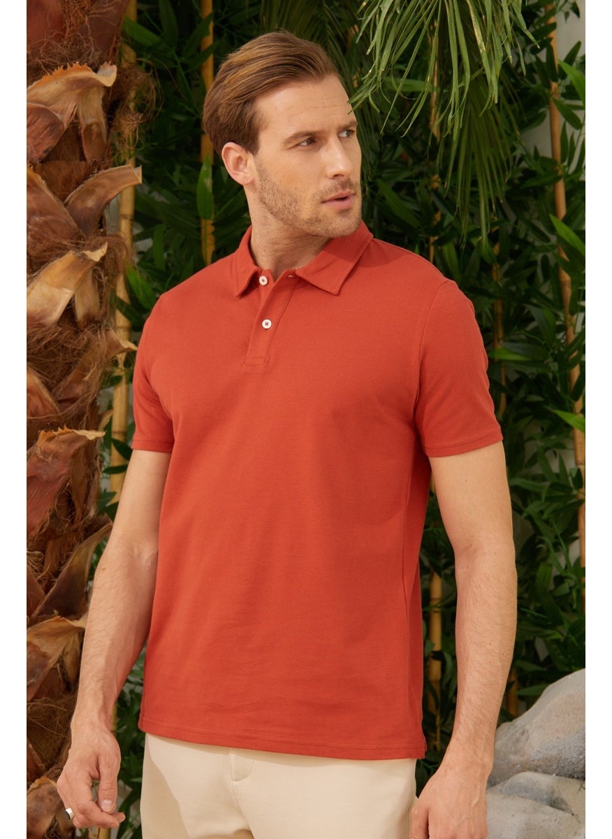 Odelon Men's Basic Polo Neck T-Shirt (Regular Fit) Tile  - Image 5