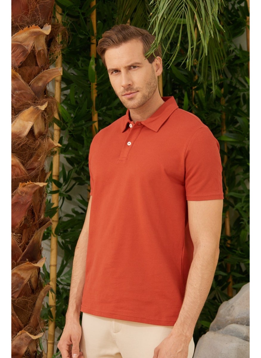 Odelon - Men's Basic Polo Neck T-Shirt (Regular Fit) Tile - Image 1