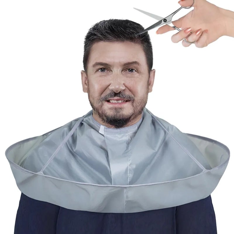 Barber bib, waterproof cape shawl (umbrella-shaped adjustable neck circumference) - Image 1