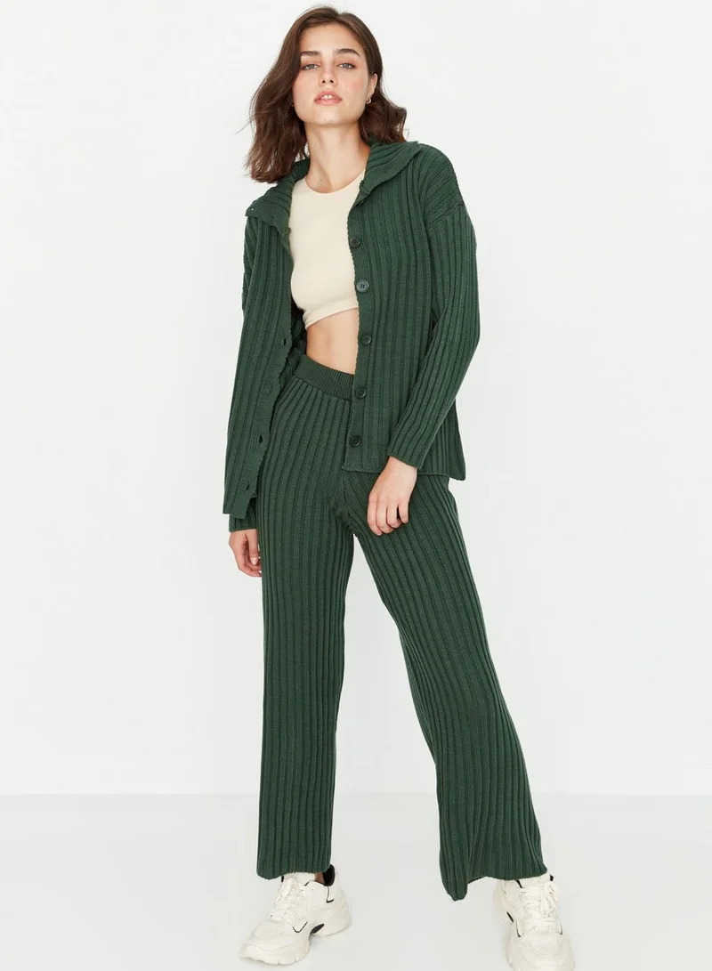 trendyol Button Detail Knitted Cardigan & Pants Set