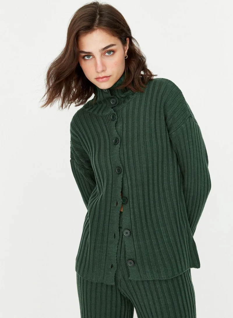 trendyol Button Detail Knitted Cardigan & Pants Set