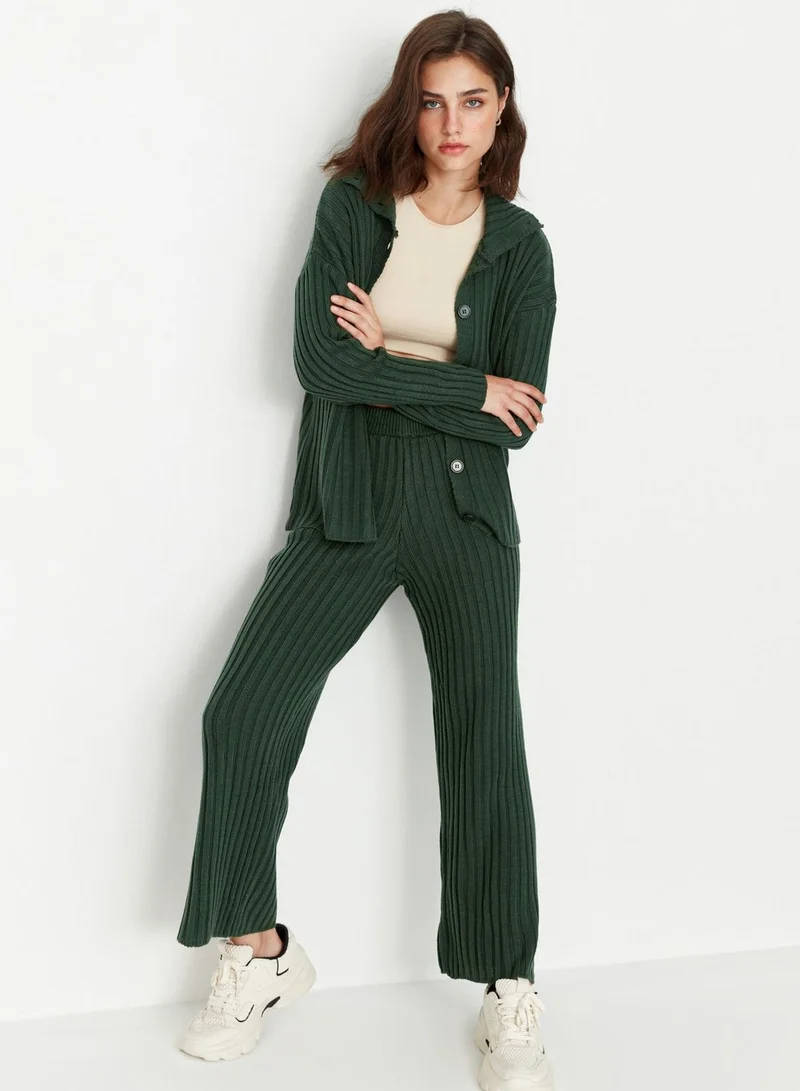 trendyol Button Detail Knitted Cardigan & Pants Set