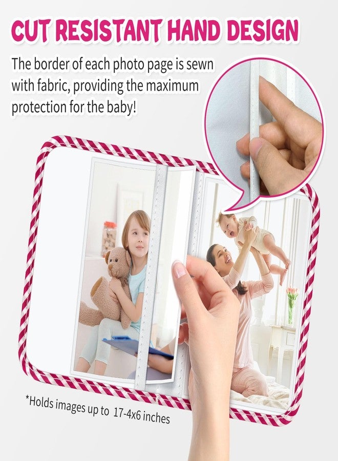 Jenlan Baby Photo Album - Baby's My First Family Album, Waterproof Soft Cloth Memory Book Holds 17 4x6 Pictures | Sensory Family Album for Toddlers, Baby Shower, Birthday Gift(Caterpillar) - Image 4