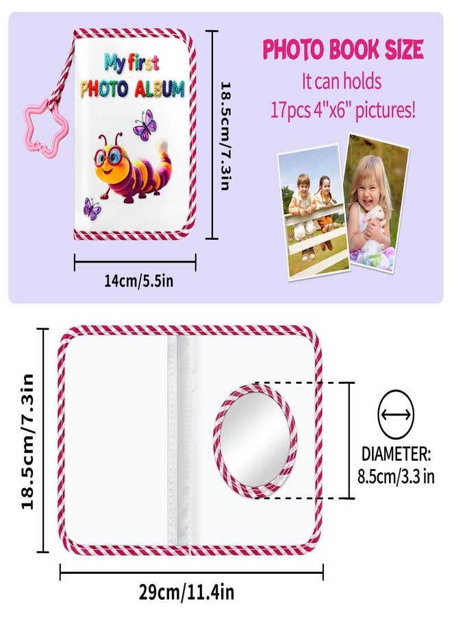 Jenlan Baby Photo Album - Baby's My First Family Album, Waterproof Soft Cloth Memory Book Holds 17 4x6 Pictures | Sensory Family Album for Toddlers, Baby Shower, Birthday Gift(Caterpillar) - Image 2